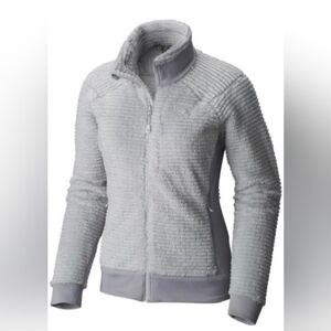 Mountain Hardwear Monkey Woman Women's Light Gray Teddy Jacket, Med. EUC.